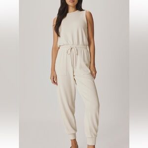 Splendid Scubasoft Tie Waist Sleeveless Jumpsuit